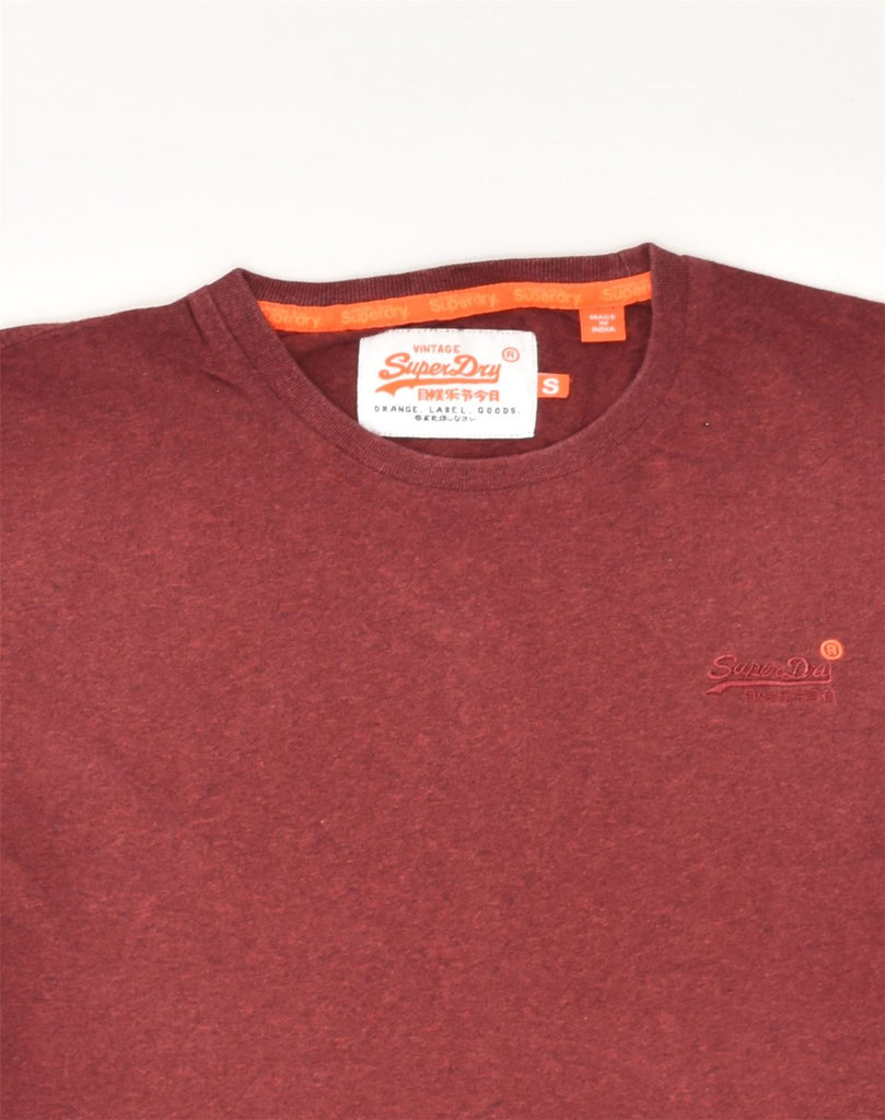 SUPERDRY Mens T-Shirt Top Small Maroon Cotton | Vintage Superdry | Thrift | Second-Hand Superdry | Used Clothing | Messina Hembry 