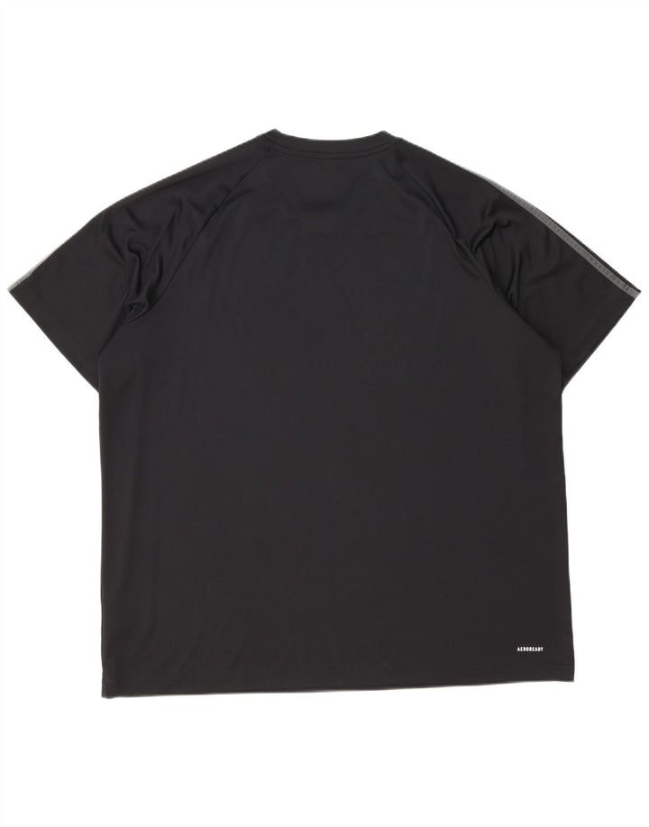 Adidas Mens Aeroready T-Shirt Top 2XL Black Polyester