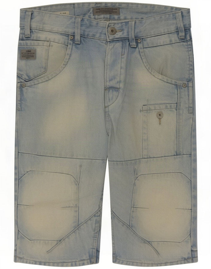 Jack & Jones Mens Cargo Denim Shorts Medium W32 Blue