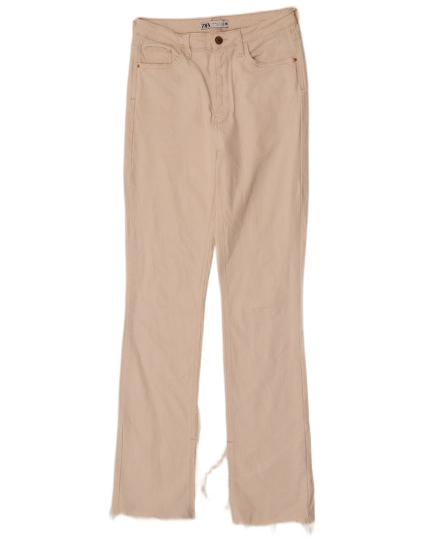 Zara Womens Bootcut Jeans EU 38 Small W28 L32 Off White