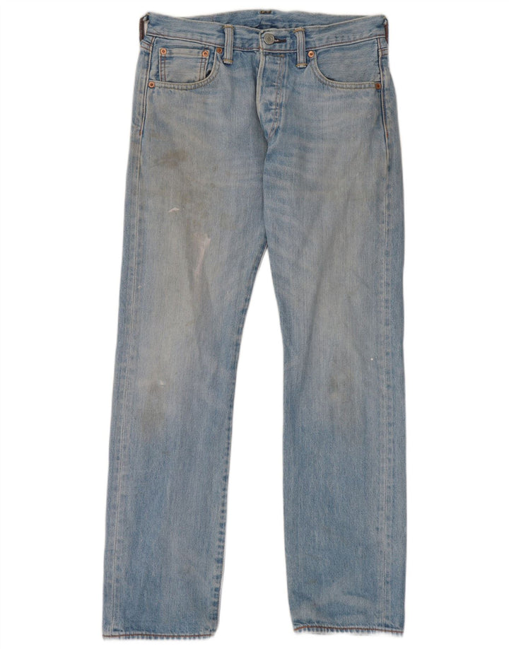 Levi's Mens 501 Straight Jeans W30 L30 Blue Cotton