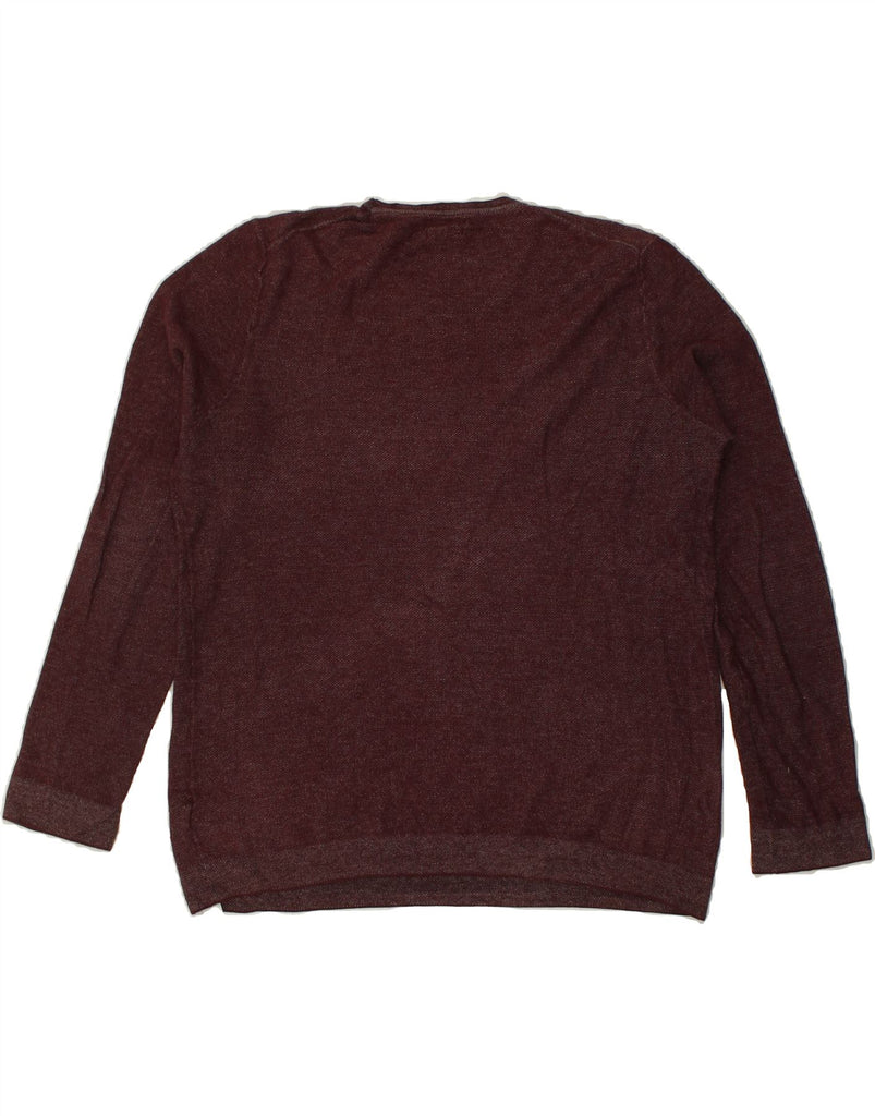 MASSIMO DUTTI Mens Crew Neck Jumper Sweater XL Maroon | Vintage Massimo Dutti | Thrift | Second-Hand Massimo Dutti | Used Clothing | Messina Hembry 