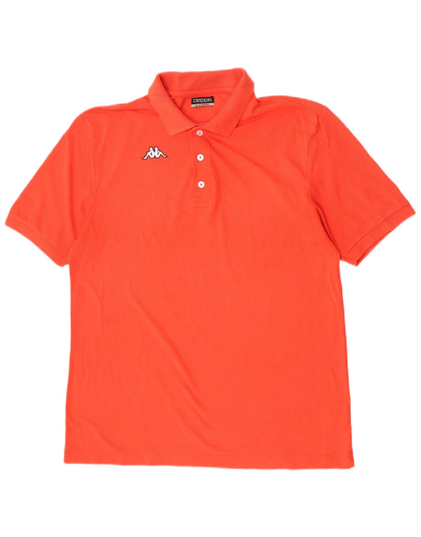 Kappa Mens Polo Shirt XL Orange Cotton