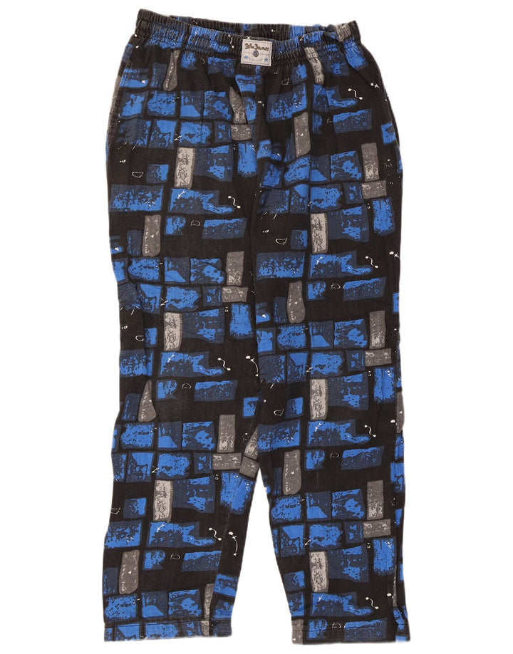 John Baner Mens Tracksuit Trousers UK 44/46 XL Blue Patchwork Cotton