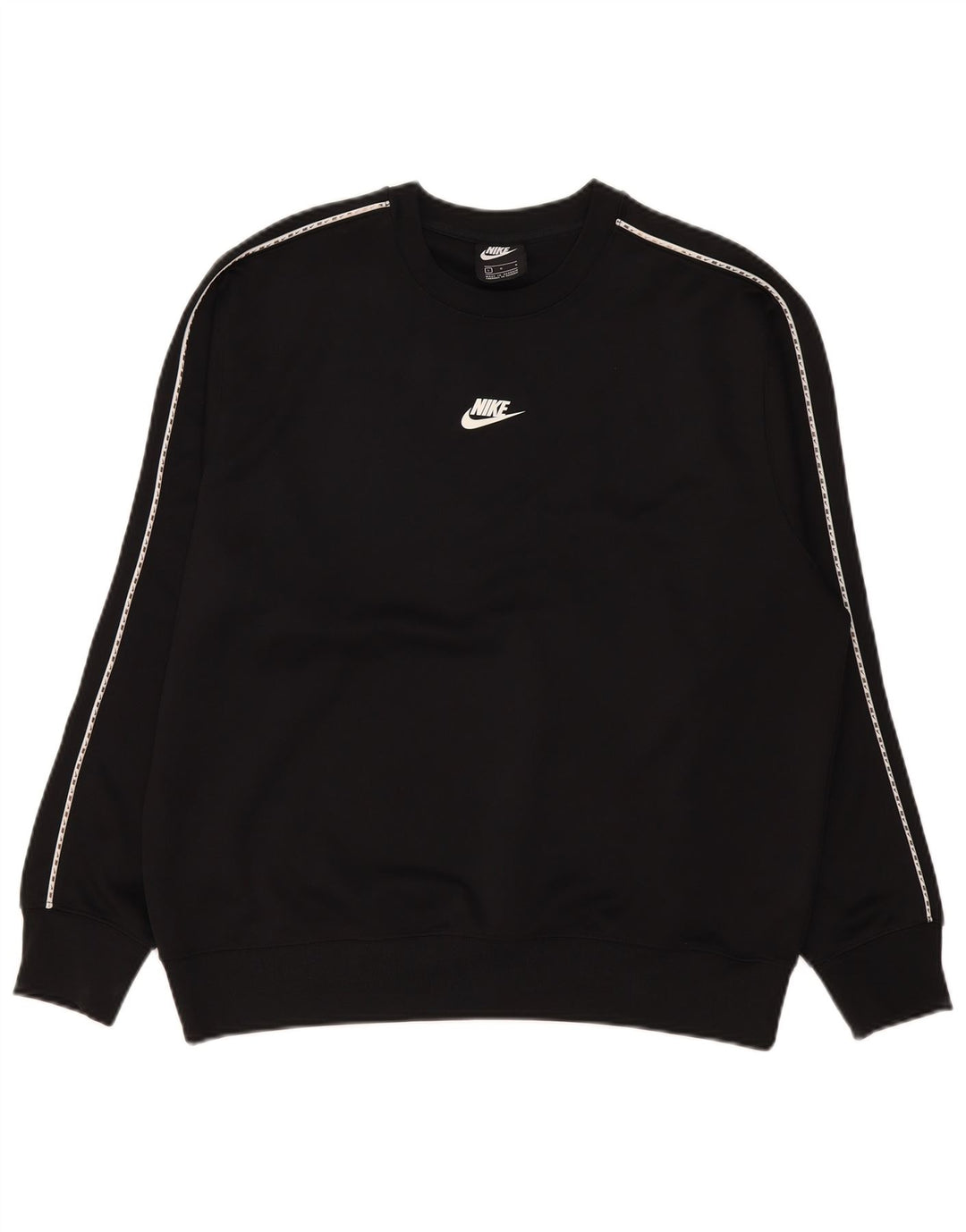 Nike Mens Graphic Sweatshirt Jumper Large Black Polyester