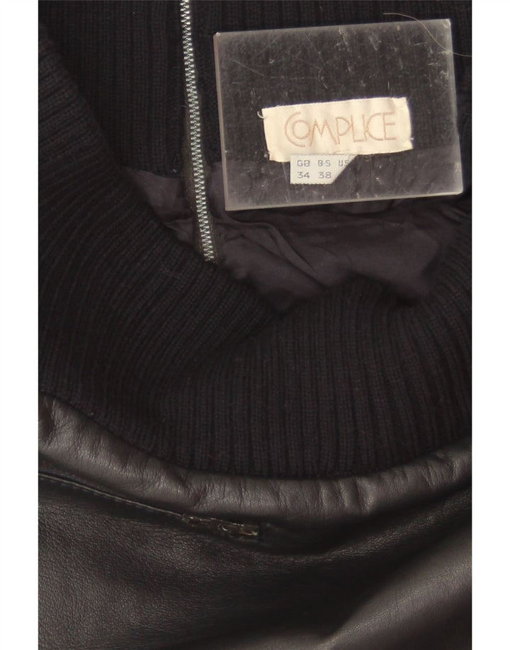 Complice Womens Leather Skirt W26 Small Black