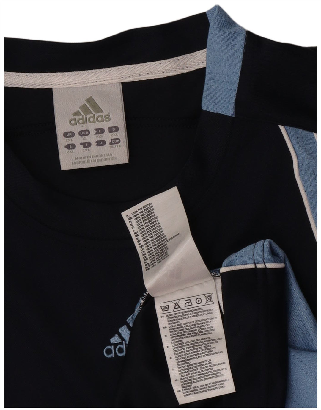 Adidas Mens Climacool Vest Top 2XL Navy Blue Colourblock Polyester