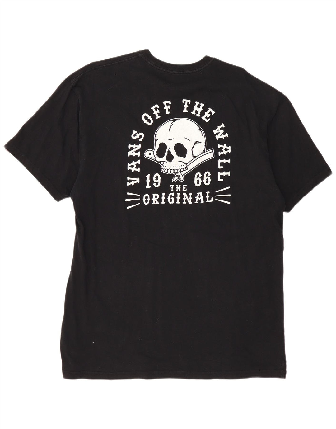 VANS Mens Classic Fit Graphic T-Shirt Top XL Black Cotton