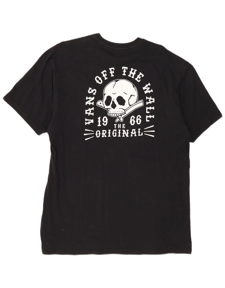 VANS Mens Classic Fit Graphic T-Shirt Top XL Black Cotton