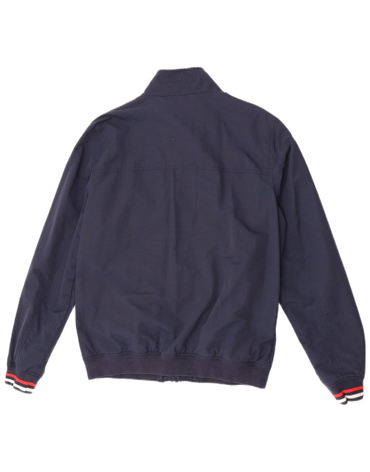 Tommy Hilfiger Mens Bomber Jacket UK 44 2XL Navy Blue Polyamide
