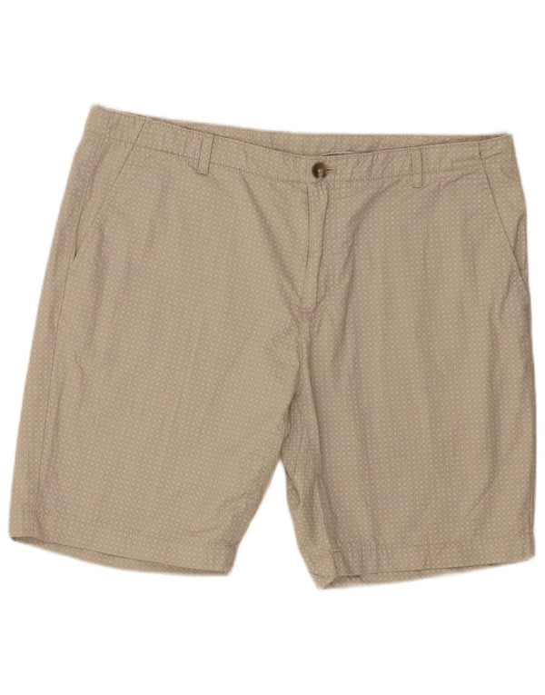 Calvin Klein Mens Chino Shorts W36 Large Beige Check Cotton