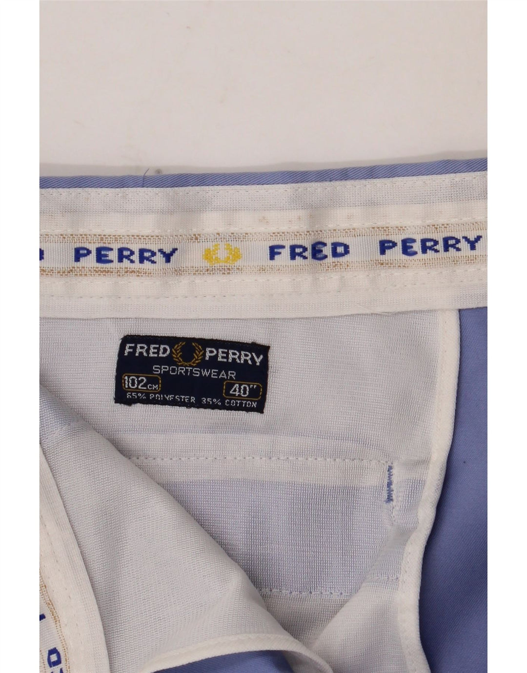 Fred Perry Mens Chino Shorts W40 XL Blue Cotton