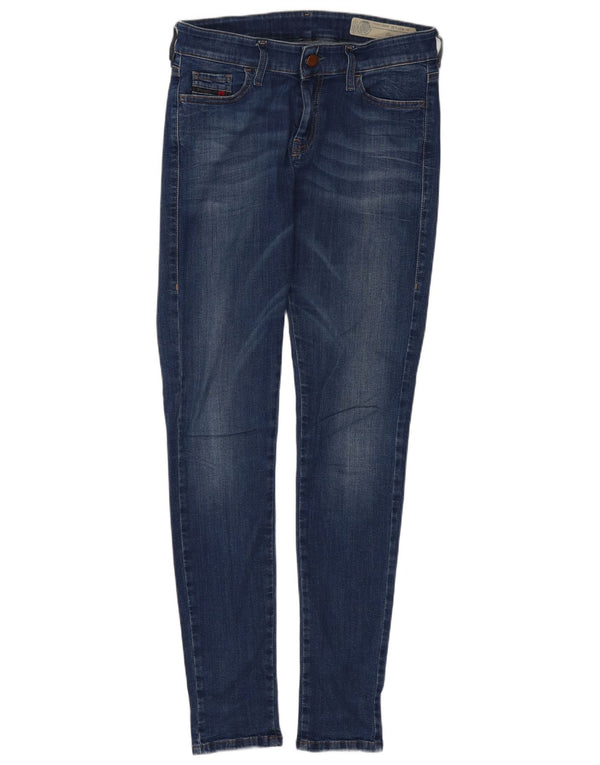 Diesel Womens Slandy Super Slim Skinny Jeans W27 L32 Blue Cotton