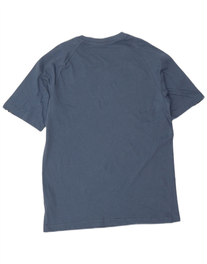 Adidas Mens Graphic T-Shirt Top Medium Blue Colourblock Cotton