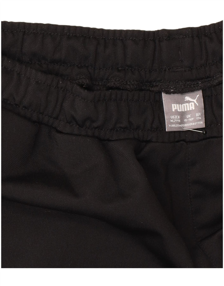 Puma Boys Tracksuit Trousers 15-16 Years Black Polyester