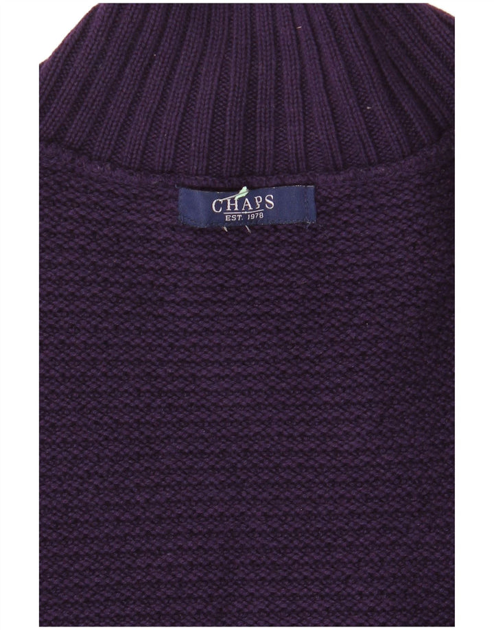 CHAPS Womens 3/4 Sleeve Cardigan Sweater UK 12 Medium Purple