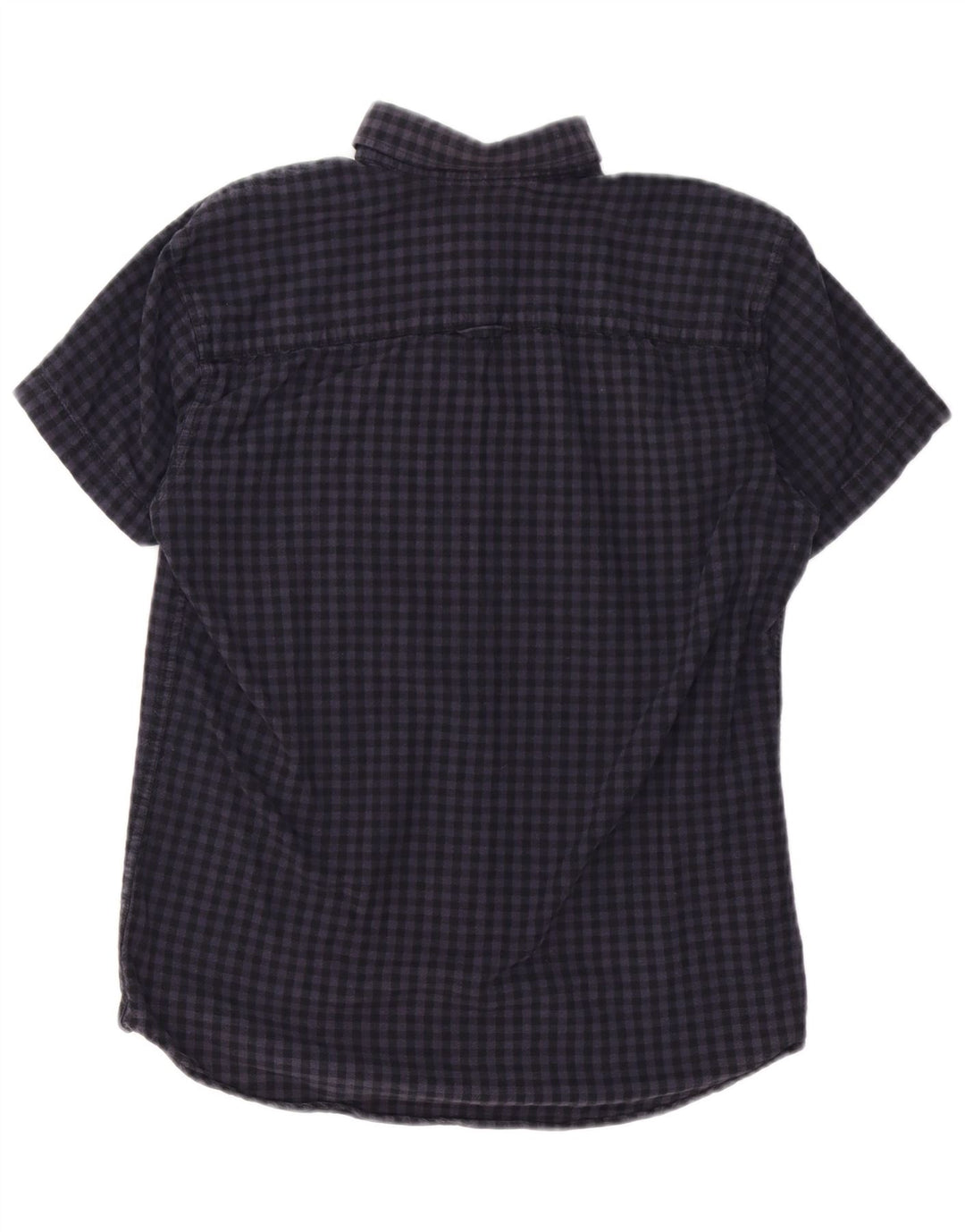 Jack & Jones Mens Short Sleeve Regular Fit Shirt Small Navy Blue Gingham