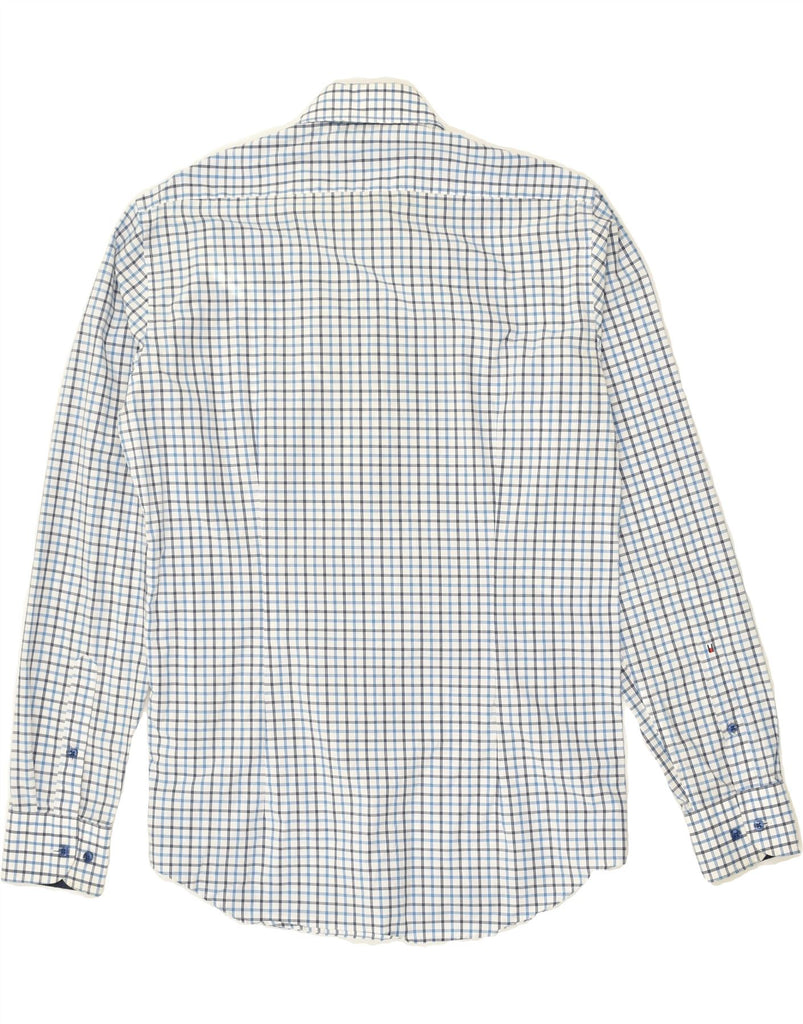 TOMMY HILFIGER Mens Fitted Shirt Size 39 15 1/2 Medium White Check Cotton | Vintage Tommy Hilfiger | Thrift | Second-Hand Tommy Hilfiger | Used Clothing | Messina Hembry 