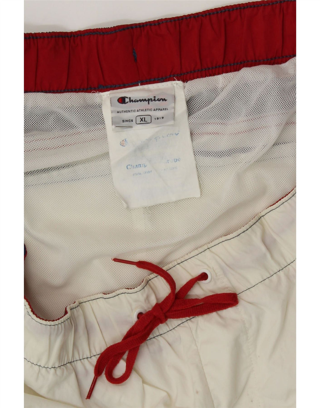 CHAMPION Mens Swimming Shorts XL White Colourblock Polyamide Vintage Champion and Second-Hand Champion from Messina Hembry 