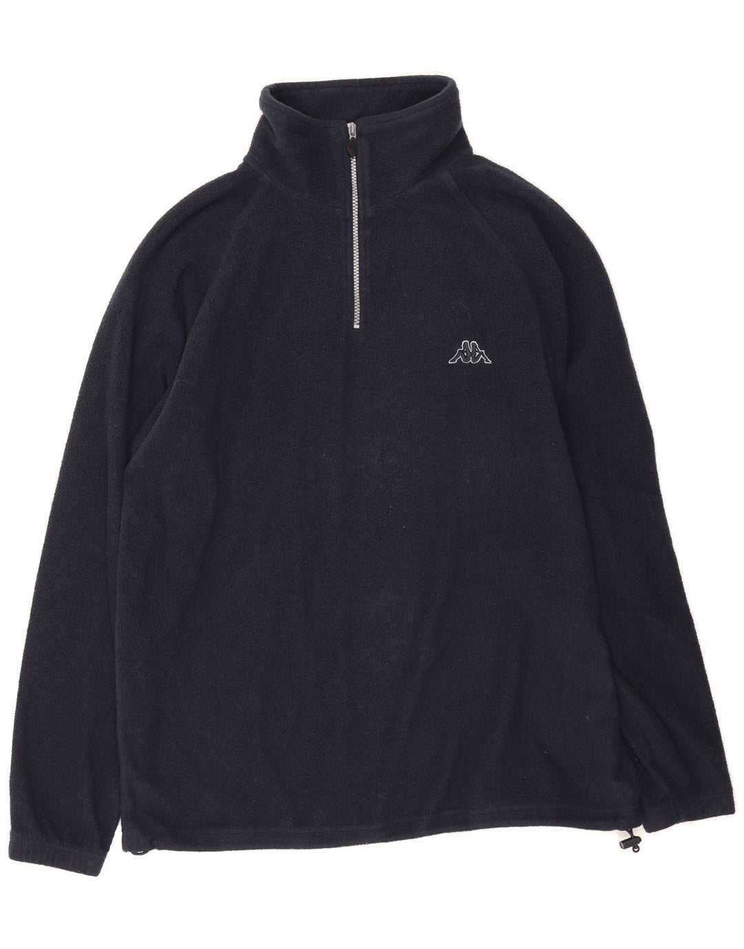 KAPPA Mens Zip Neck Fleece Jumper XL Navy Blue Polyester Vintage Kappa and Second-Hand Kappa from Messina Hembry 