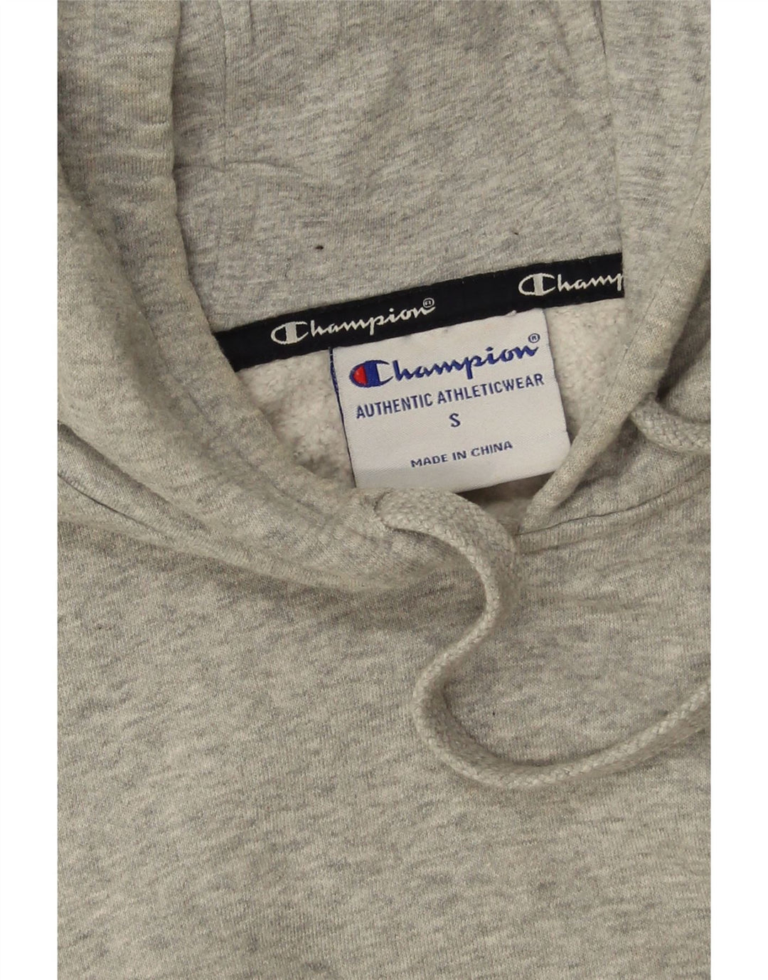 CHAMPION Mens Graphic Hoodie Jumper Small Grey Cotton Vintage Champion and Second-Hand Champion from Messina Hembry 