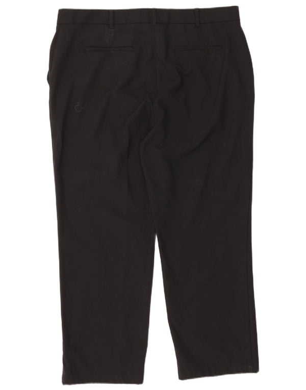 Marks & Spencer Womens Autograph Crop Suit Trousers UK 18 XL W36 L26 Black