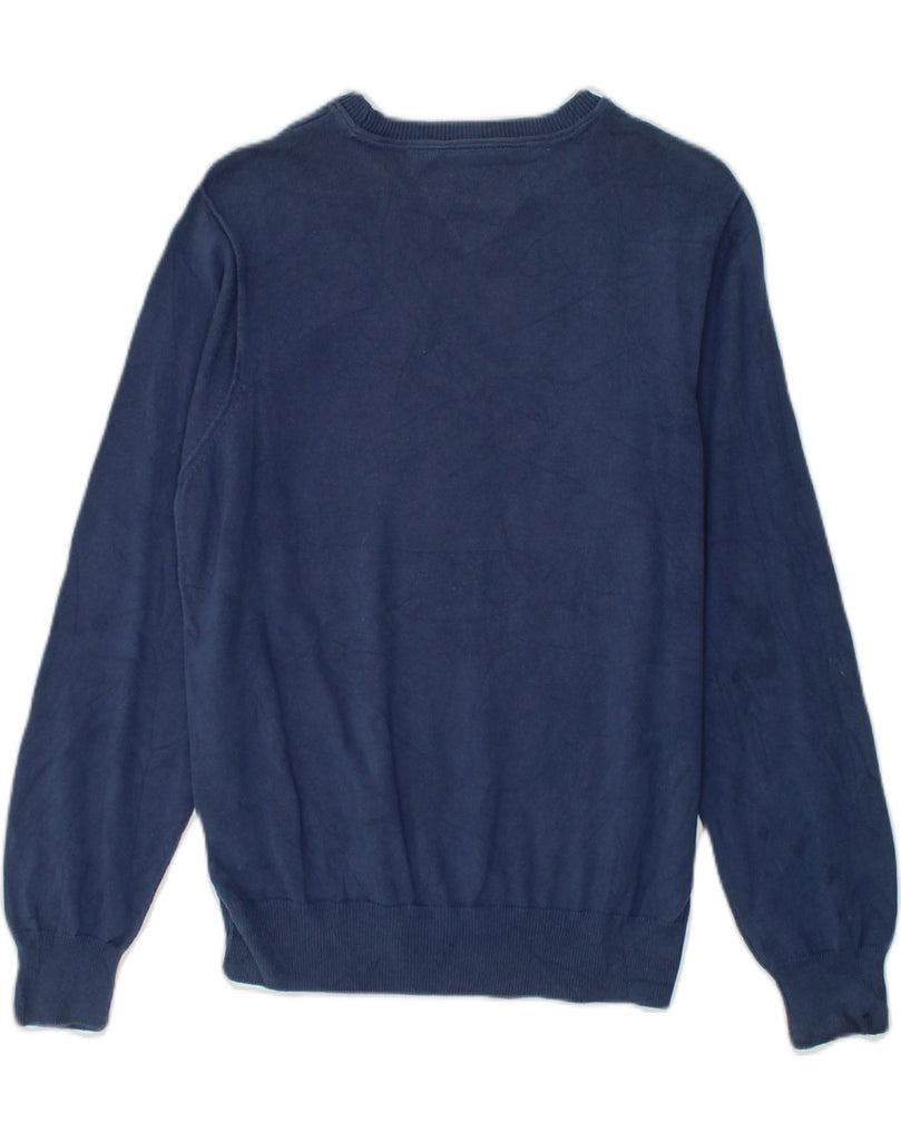 TOMMY HILFIGER Boys Sweatshirt Jumper 12-13 Years Large Blue Cotton | Vintage Tommy Hilfiger | Thrift | Second-Hand Tommy Hilfiger | Used Clothing | Messina Hembry 