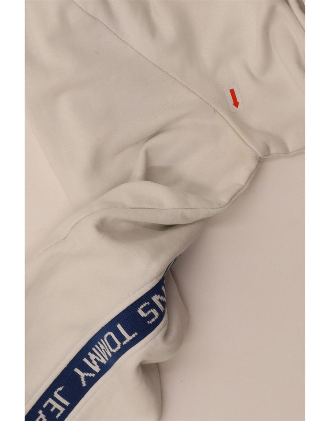 TOMMY HILFIGER Mens Graphic Hoodie Jumper Large White Cotton