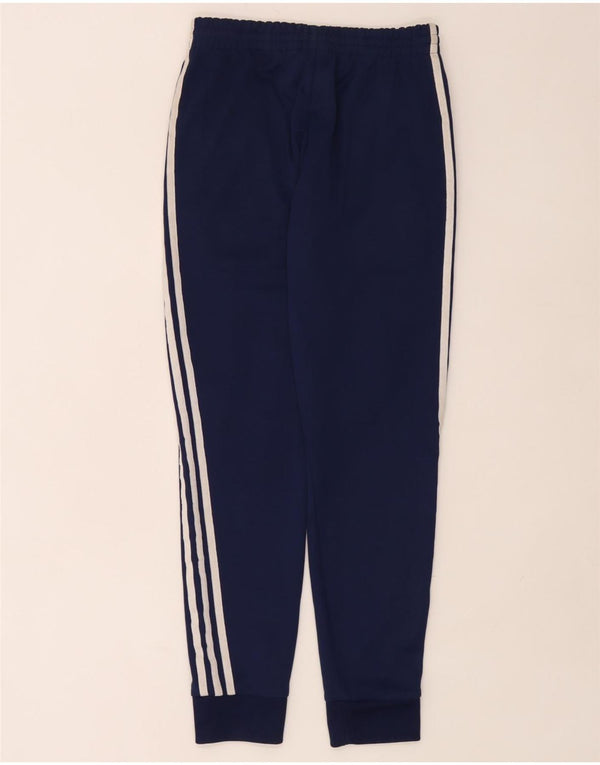 Adidas Mens Tracksuit Trousers Joggers Medium Navy Blue Polyester