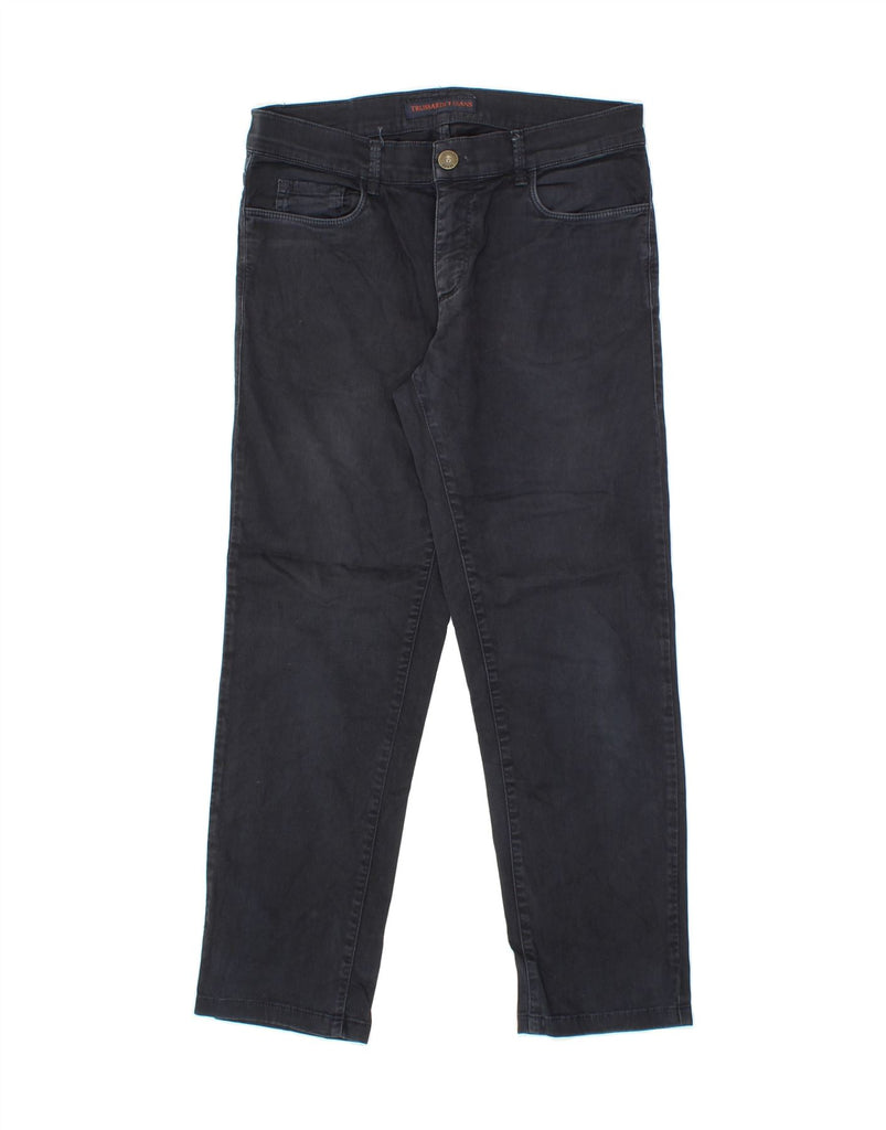 TRUSSARDI Mens Straight Jeans W32 L27 Navy Blue Cotton Vintage Trussardi and Second-Hand Trussardi from Messina Hembry 