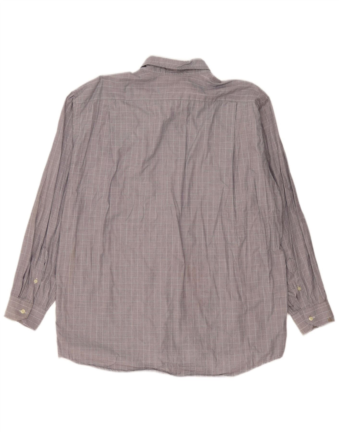 Lacoste Mens Shirt Size 42 Large Grey Check Cotton