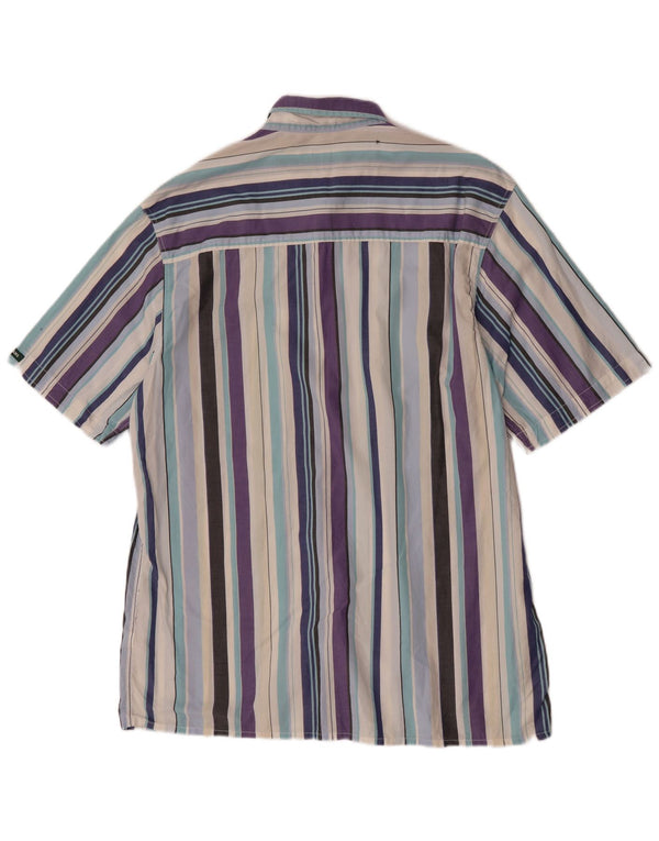 Paul Smith Mens Short Sleeve Shirt Medium Multicoloured Striped Cotton