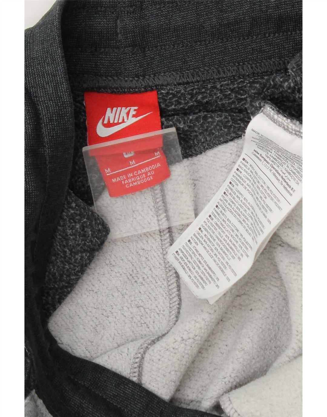 Nike Mens Tracksuit Trousers Joggers Medium Grey Colourblock Cotton