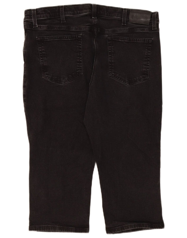 Tommy Hilfiger Mens Droite Straight Capri Jeans W36 L20 Black Cotton