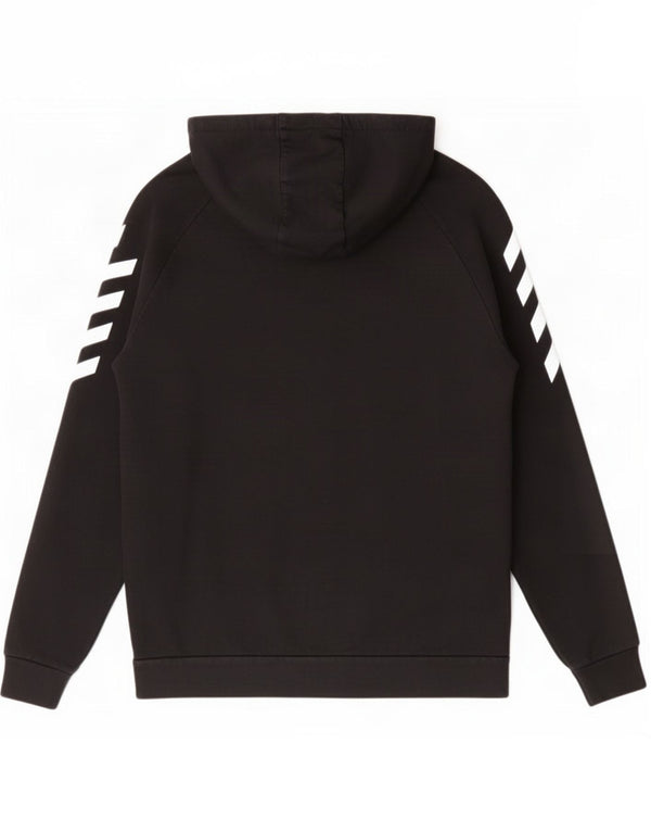 Hurley Mens Graphic Hoodie Jumper Large Black Colourblock Cotton