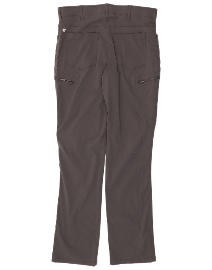 WRANGLER Mens Straight Cargo Trousers W34 L34 Grey Nylon