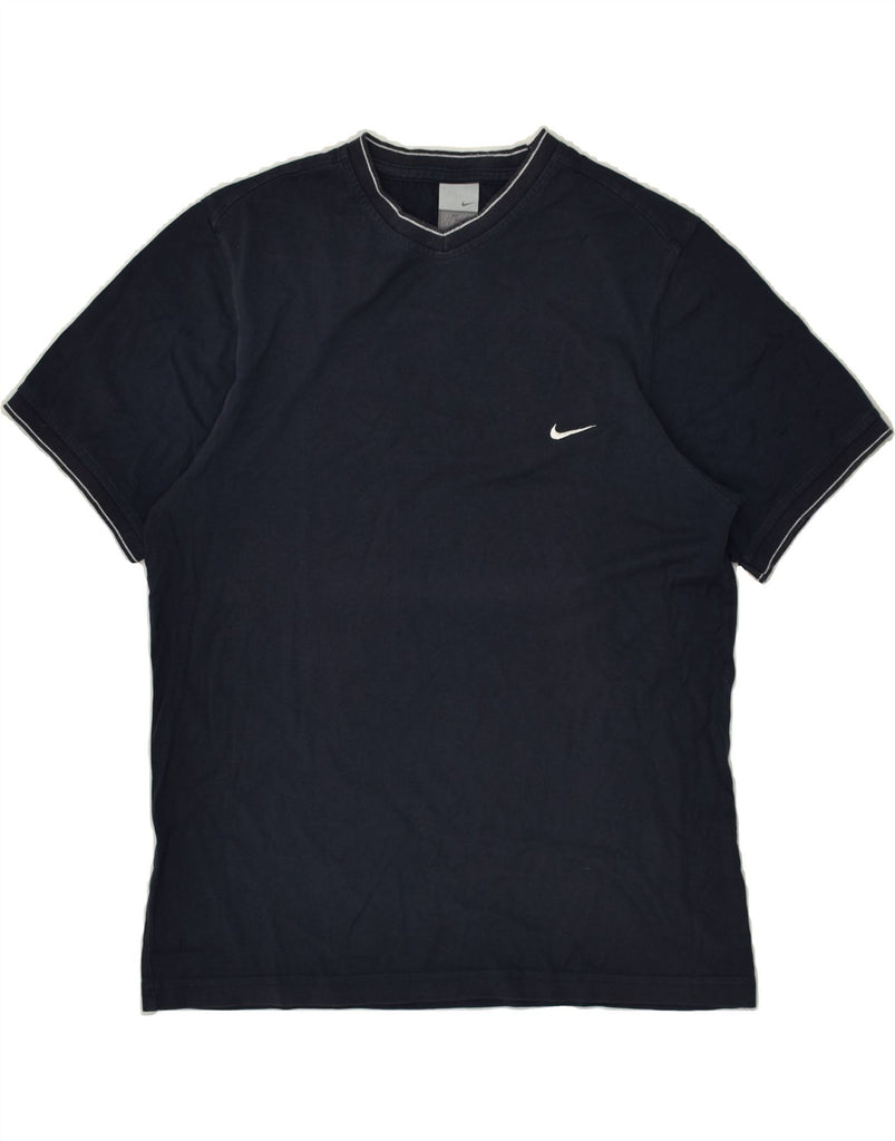 NIKE Mens T-Shirt Top Medium Navy Blue Cotton Vintage Nike and Second-Hand Nike from Messina Hembry 