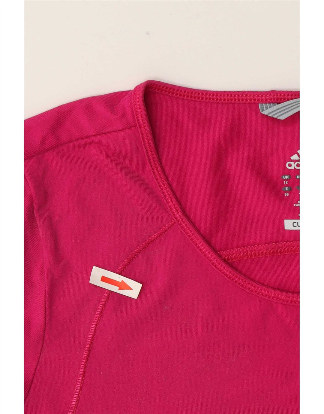 Adidas Womens Climalite T-Shirt Top UK 12 Medium Pink