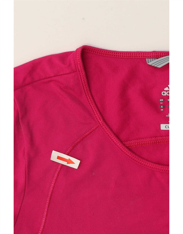 Adidas Womens Climalite T-Shirt Top UK 12 Medium Pink