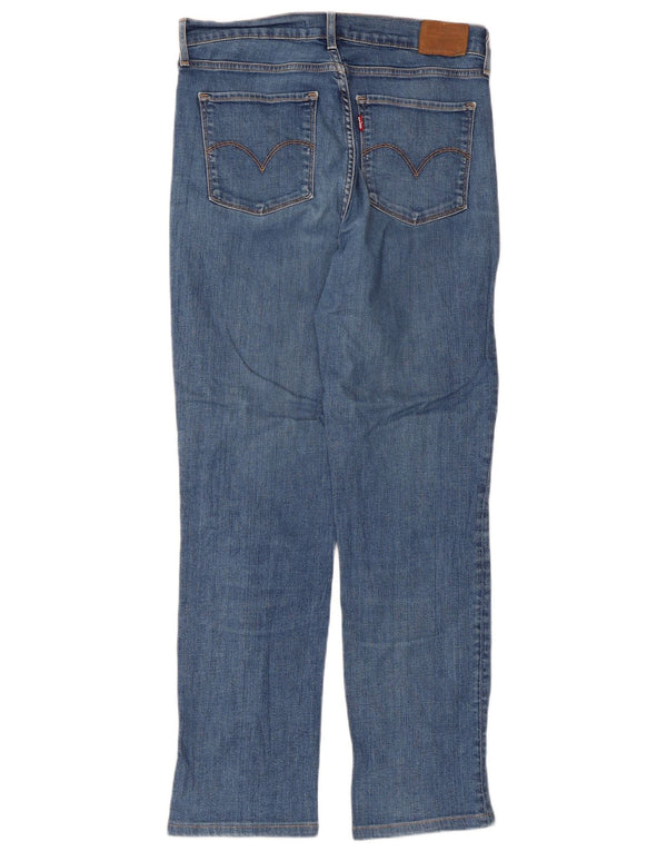 Levi's Womens 724 High Rise Straight Jeans W30 L28 Blue Cotton