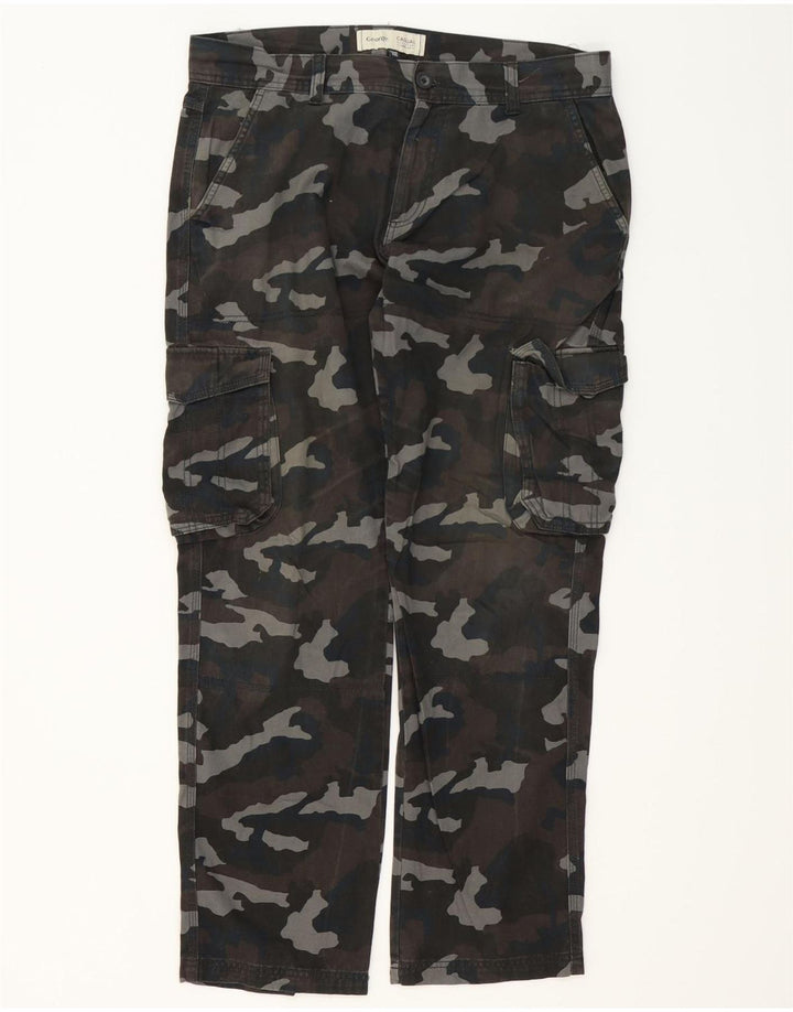 George Mens Cargo Trousers W36 L32 Multicoloured Camouflage Cotton