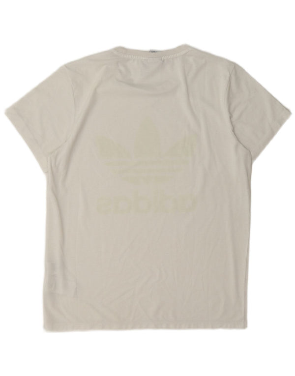 Adidas Womens Oversized Graphic T-Shirt Top UK 8 Small White