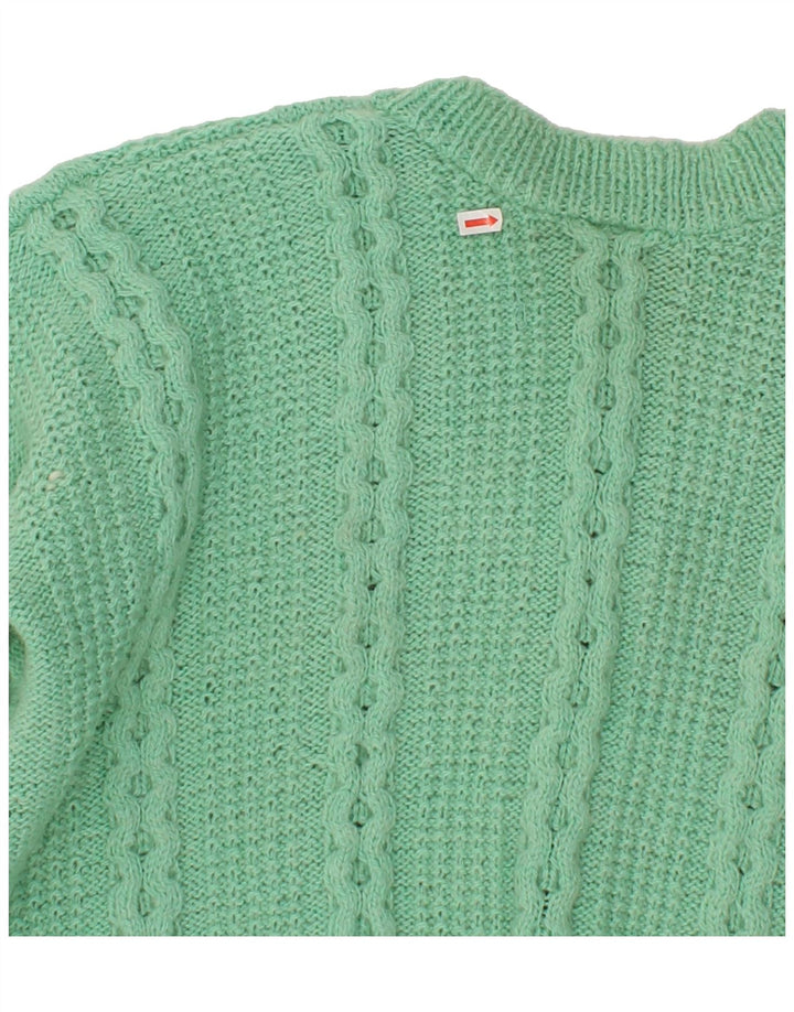 VINTAGE Womens V-Neck Jumper Sweater UK 20 2XL Green Vintage Vintage and Second-Hand Vintage from Messina Hembry 