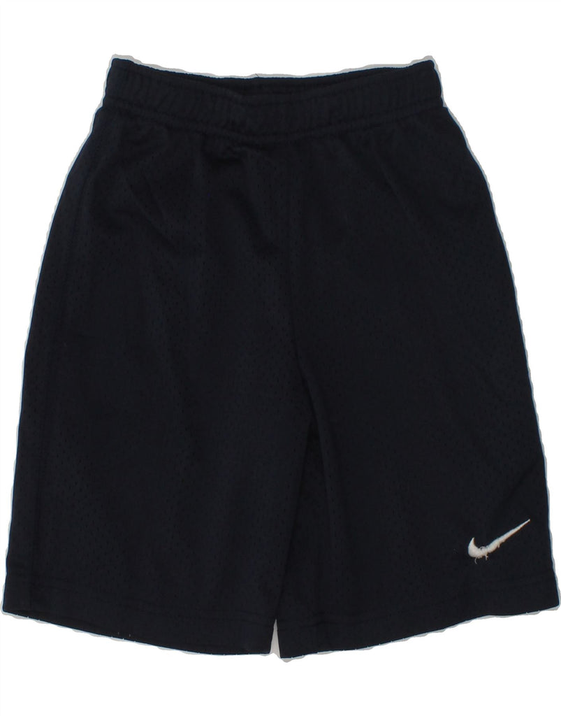 NIKE Boys Sport Shorts 5-6 Years Navy Blue Polyester | Vintage Nike | Thrift | Second-Hand Nike | Used Clothing | Messina Hembry 