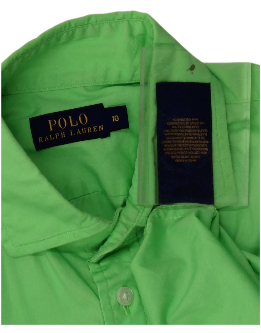 POLO RALPH LAUREN Womens Shirt US 10 Large Green Cotton