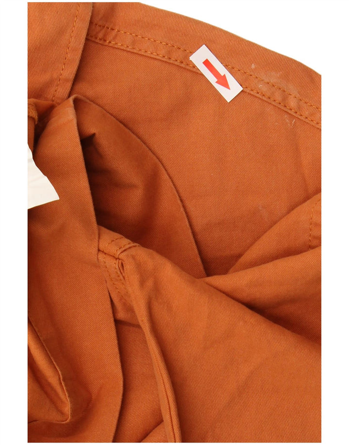 Vans Womens Crop Oversized Bomber Jacket UK 10 Small Orange Cotton
