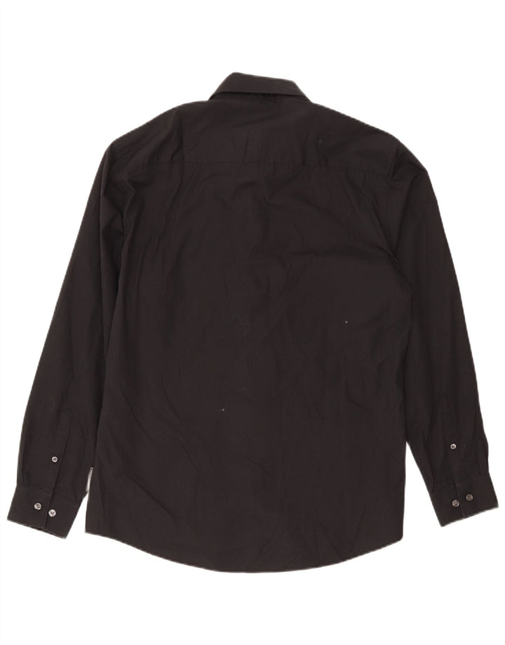 French Connection Mens Shirt Large Black Cotton