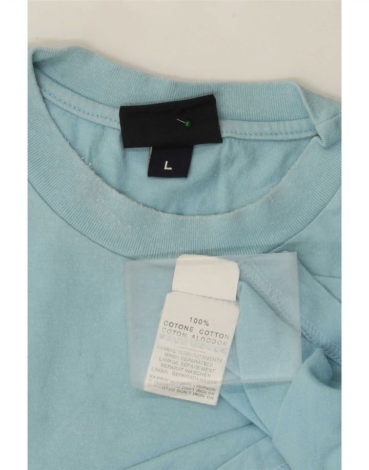 Murphy & Nye Mens Graphic T-Shirt Top Large Blue Cotton