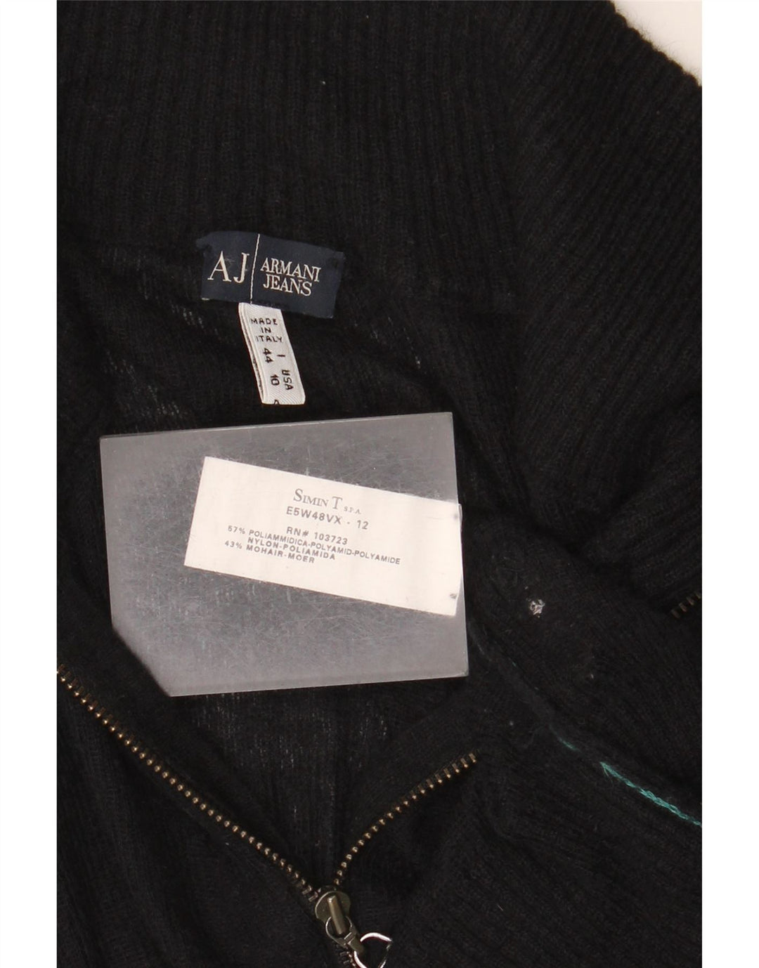 Armani Jeans Womens Cardigan Sweater IT 44 Medium Black Polyamide