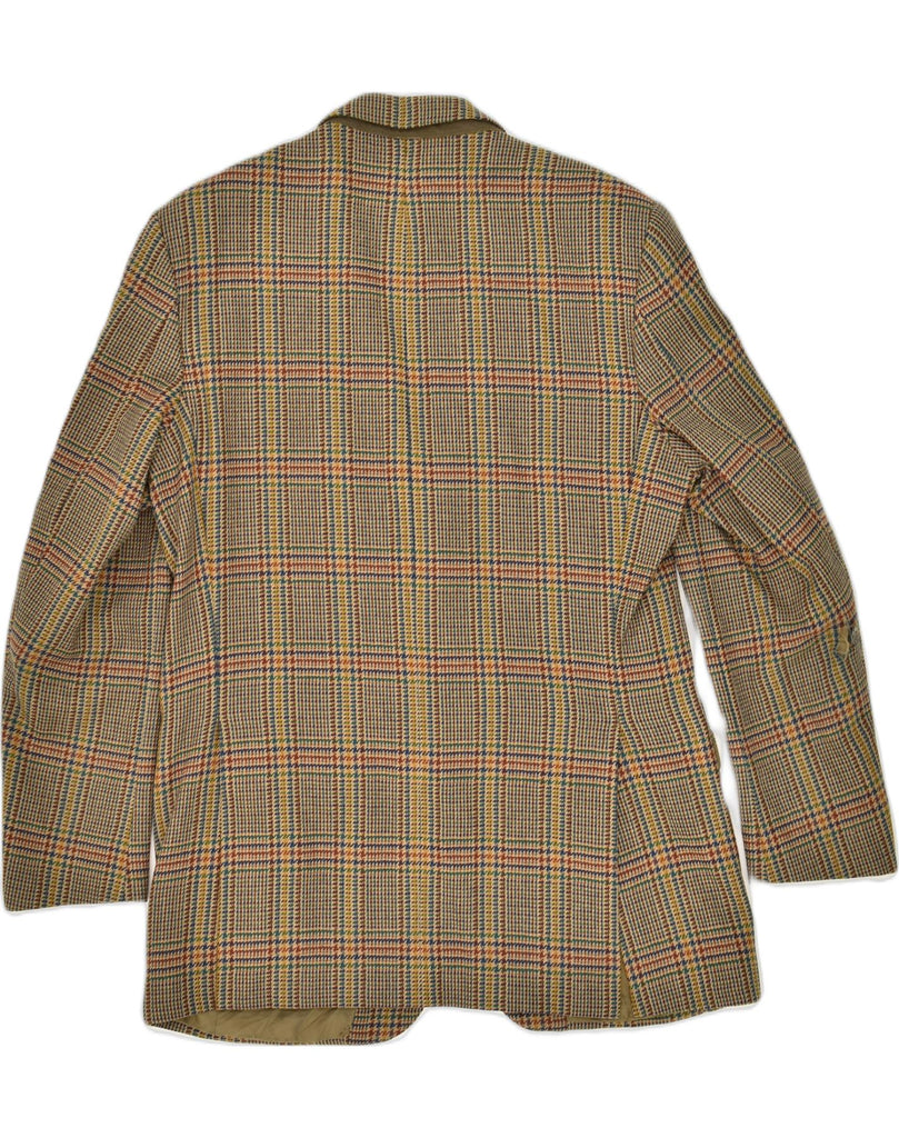 DAKS Mens 2 Button Blazer Jacket UK 38 Medium Brown Check Wool | Vintage DAKS | Thrift | Second-Hand DAKS | Used Clothing | Messina Hembry 